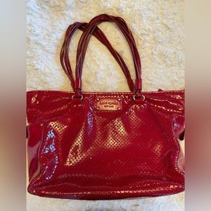 Kate Spade Red Vinyl Shoulder Bag